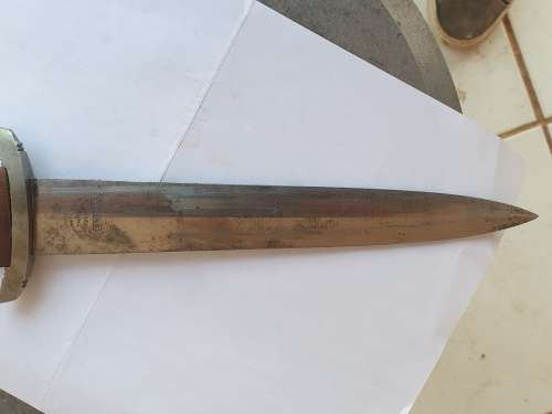 Original German WW II storm troopers officers dagger and scabbard.